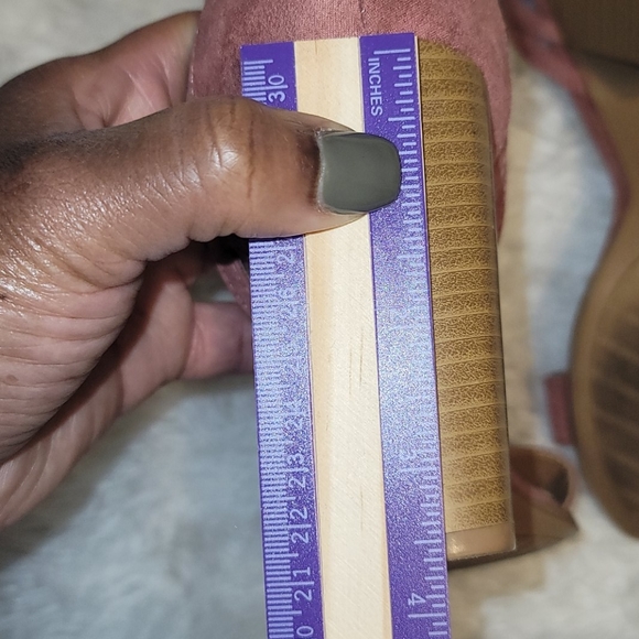 Tie-up Dusty Rose Heels - Picture 7 of 9